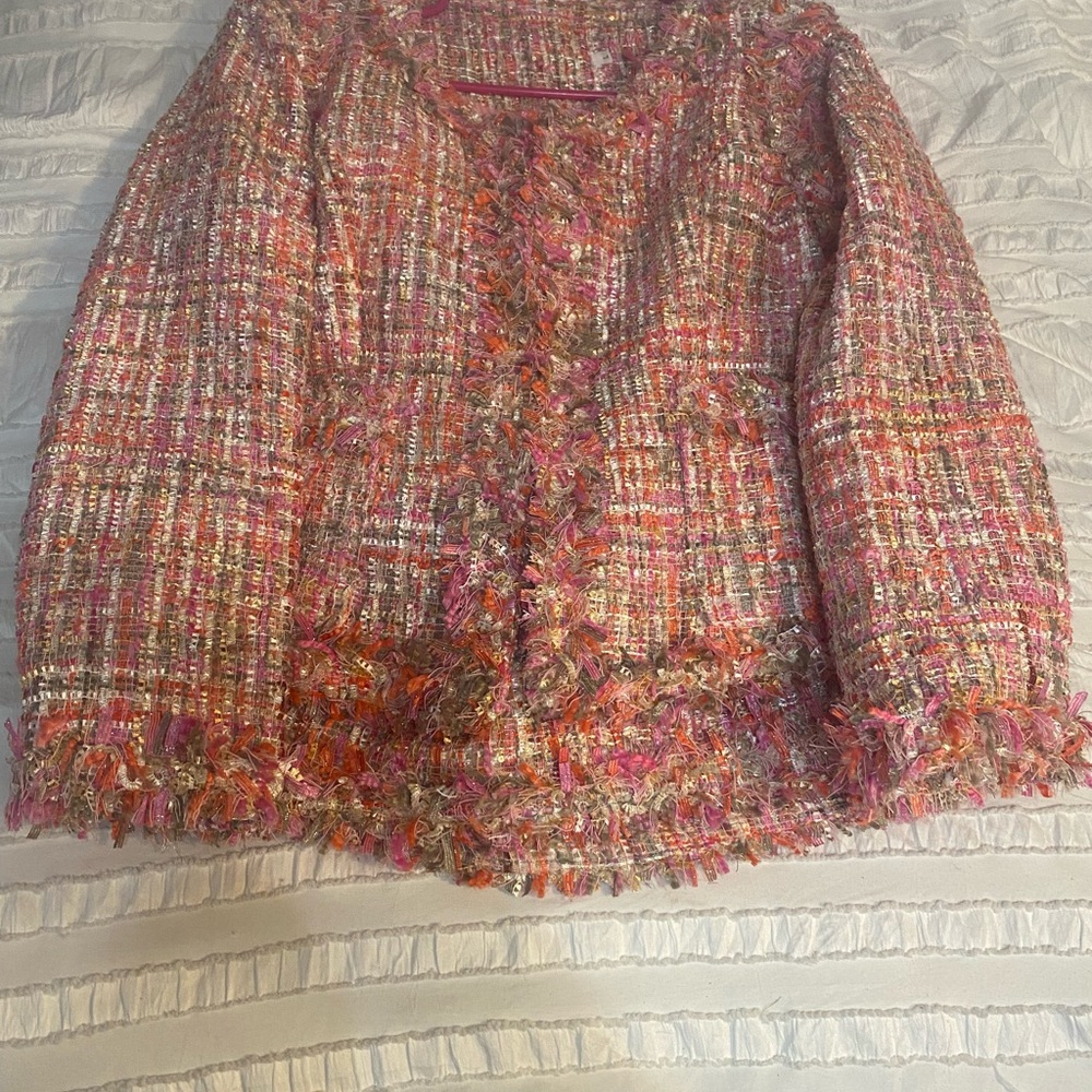 Chic Multicolor Tweed Blazer